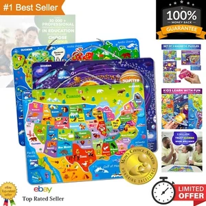 3-in-1 Magnetic Educational Puzzles for Kids Ages 3-5 - Travel-Friendly Learning - Picture 1 of 10