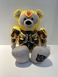 Bumblebee Transformers Teddy Bear 16" Plush Stuffed Animal Used Build A Bear BAB