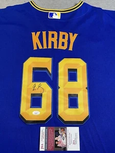 SEATTLE MARINERS- GEORGE KIRBY AUTOGRAPH #68 CITY CONNECT JERSEY JSA AS72915 - Picture 1 of 5