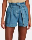 NWOT L'Agence Mist Denim Hillary Paperbag Shorts Size 24 $245