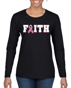Camiseta deportiva gráfica manga larga para sobrevivientes de cáncer de mama - Imagen 1 de 6