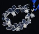 Himalaya Ice Quartz Faceted Slice Shape Beads 8" Strand 136Cts. Jewelry Supplies