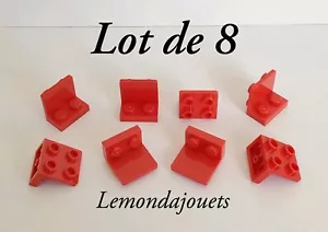 Lego 99207 Lot de 8 x Bracket 1x2 - 2x2 Support Angle 90° inversé Rouge Red - Foto 1 di 7