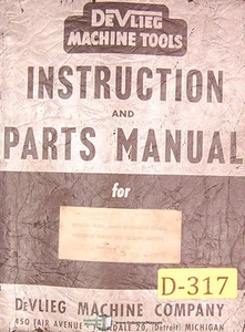 DeVlieg 3B-48, Spiramatic Jigmil Boring Machine, Instruction & Parts Manual 1952 - Picture 1 of 3