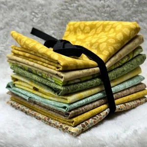 Fat Quarter "Autumn Leaves" 9-teiliges Quilt-Stoffpaket, gelb/grün/braun - Bild 1 von 7