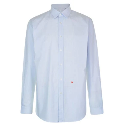 MOSCHINO X1B SHIRT – BLUE AND WHITE STRIPED - 39/40" CHEST - BNWT - Image 1 of 4