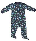 Simple Joys By Carters Baby Boys Dinosaurs Size 6-9 Months Gray Zip Sleeper