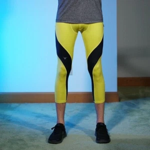 Mens Matador Meggings Leggings Compression Pants Yellow Size S Small - Picture 1 of 8