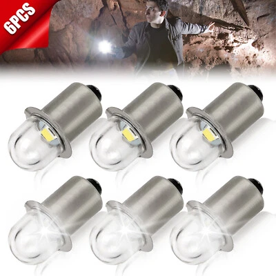 6PCS P13.5S Bright LED Flashlight Torch Light Bulb Mini Upgrade Replacement Lamp - Image 1 of 4