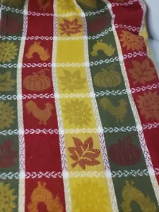 Vintage MCM Tablecloth 110x53 Farmhouse - Picture 1 of 11