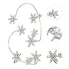  Snowflake Earrings Pearl Earings Rhinestone Hook Rhinestones
