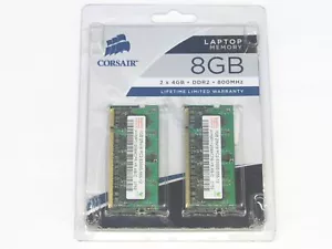 NEW CORSAIR VS8GSDSKIT800D2 (2x4GB) 8GB Dual Channel DDR2 SODIMM Memory Kit - Picture 1 of 1