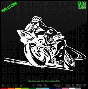 Vinyl Decal Sticker LEAN Motorcycle Bike Rider Biker - Picture 1 of 3