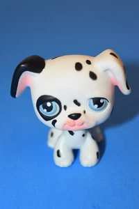 Littlest Pet Shop #297 White/Black Spots Dalmation Dog Blue Eyes LPS - Picture 1 of 6