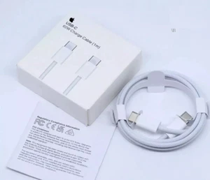 Original USB-C to USB-C Woven Charging Cable Genuine iphone 15 16 Fast Charger - Picture 1 of 17