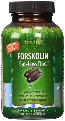 Irwin Naturals forskolina dieta pérdida de grasa líquido fels blandas suplemento dietético 60 ct Foto 1 de 4