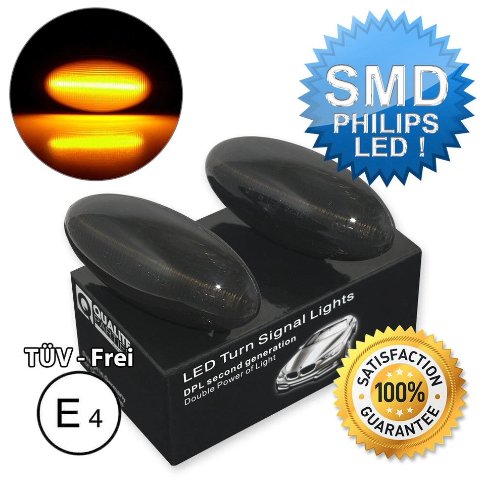 2x OEM SEITENBLINKER LED BLINKER SCHWARZ CITROEN BERLINGO C1 C2 C3 C5 C6 SCUDO - Bild 1 von 1