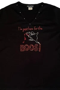 I'm Just Here For The Boos! Divertida camiseta de Halloween - color negro - Imagen 1 de 3