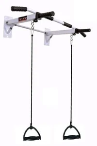 Handles Gym Accessories,  Pull Up Bar Wall Mounted Chin Up Bar with 2 Ropes - Picture 1 of 4