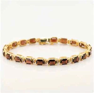 Granatarmband Diamantarmband, Januar Geburtsstein Armband, Tennisarmband - Bild 1 von 6