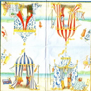 SERVIETTES EN PAPIER MER PLAGE ROMANTIQUE. PAPER NAPKINS ROMANTIC BEACH SEA USA - Imagen 1 de 1