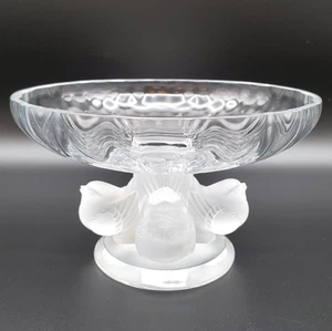 Vintage Lalique France Nogent Spatz Vögel Sockel Bonboniere signiert Aufkleber NEUWERTIG - Bild 1 von 14