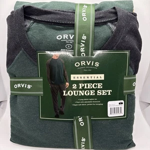 Juego de salón Orvis de 2 piezas, grande para hombre, verde/carbón - Imagen 1 de 9