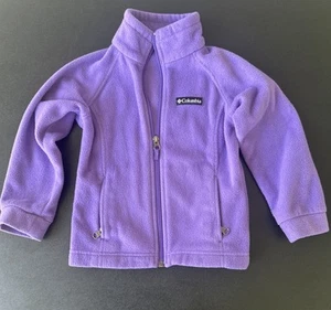 Girls Columbia Fleece Jacket size XXS (4/5); purple - Picture 1 of 6