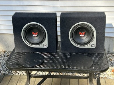 2 X Rockford Fosgate Punch XLC 8" Subwoofers in Q Logic Speaker Boxes~Untested - Image 1 of 4