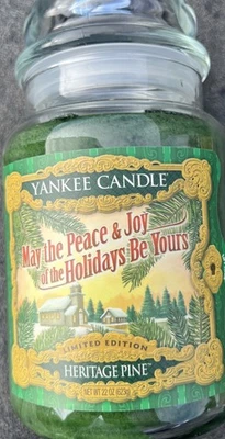 RARE Holiday YANKEE CANDLE  - HERITAGE PINE LIMITED EDITION NEW - Image 1 of 4