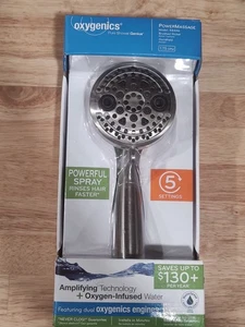 Oxygenics PowerMassage Handbrause 88446 - Nickel gebürstet - NEU - Bild 1 von 8