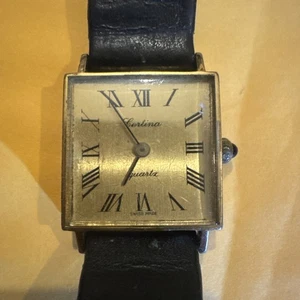 Reloj Pulsera Certina Vintage Tono Dorado Cuarzo Estilo Tanque Hecho en Suiza - Imagen 1 de 6