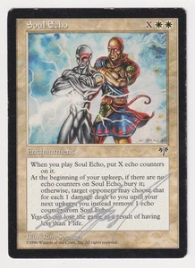 Silver Signed Soul Echo HP Mirage Artist Ron Spencer 1996 MTG Reserved List Rare - Picture 1 of 2
