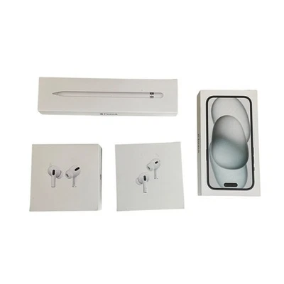 Lote SOMENTE CAIXAS VAZIAS para: 1 Apple Pencil, 1 iPhone, 2 Air Pods Pro - Imagem 1 de 4