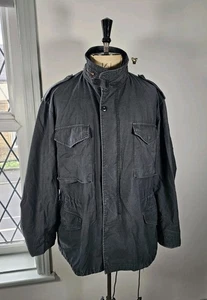 Abrigo Alpha Industries 1980 Clima Frío XL Campo Negro M65 Chaqueta Militar - Imagen 1 de 18