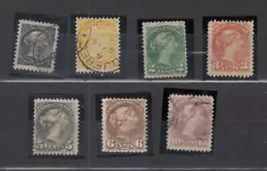 CANADÁ (MK7582) # 34-40 EN MUY BUEN ESTADO USADO 1/2-3,5-6,10 cts 1870-93 PEQUEÑAS REINAS CV $209 - Imagen 1 de 1