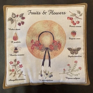 Vintage ALICE'S HOME & COTTAGE Fruits & Flowers Spiced Hot Pad 9-1/2" - Picture 1 of 4