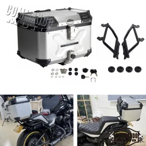 For Harley Fat Bob FXFB FXFBS 2018-2025 Aluminum Top Box Case W/ Rack Bracket - Picture 1 of 10