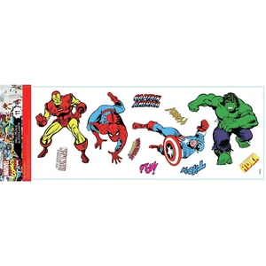 Marvel Classics Peel & Stick *11* Wall Decals Iron Man Hulk Spiderman Stickers - Picture 1 of 4