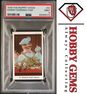 SWEDISH CHEF KERMIT THE FROG PSA 9 1978 Samlarbilder The Muppet Show #51 - Bild 1 von 2