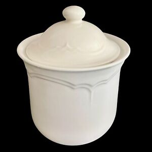 Vintage PFALTZGRAFF Gazebo White Canister Cookie Jar w Lid Stoneware USA 2.5 Qt.