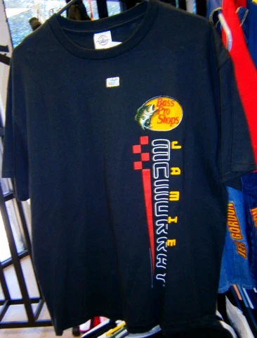 CHECKERED FLAG #1 BASS PRO SHOPS JAMIE MCMURRAY BLACK TEE SHIRT XL X LARGE NWT Cover