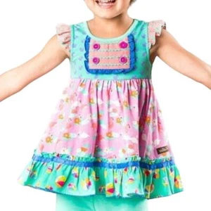 Matilda Jane The Adventure Begins Puddle Jumper Tank Top Girls 6 Boho Kidcore - Picture 1 of 9