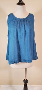 Madewell M Medium Riverbank Button Back Tank Indigo - Picture 1 of 10