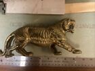 Brass Tiger Antique Style Statue Lion Jaguar Panther Shape Table Décor