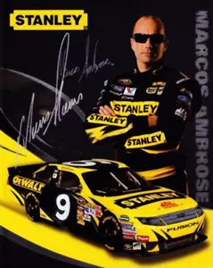AUTOGRAPHED 2010 Marcos Ambrose #9 Stanley Tools Racing (Petty Motorsports) Sign - Picture 1 of 1