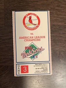 1987 World Series Ticket Game 3 MLB Baseball Minnesota Twins St. Louis Cardinals - Bild 1 von 2