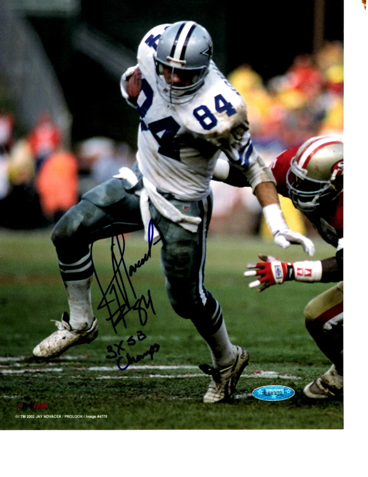 Jay Novacek-Dallas Cowboys-Autographed 8x10 Photo With Inscription TRISTAR - Image 1 of 1