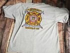 Mens XL Wildwood NJ Fire Rescue City Seal Firefighter T-shirt Double Sided 
