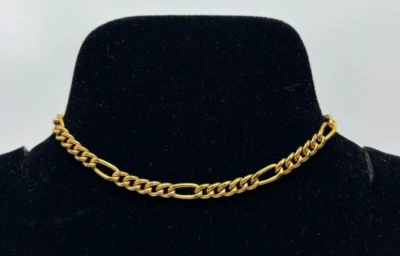 14k Gold PLATED Link Bracelet 7.5"- Unisex - Image 1 of 4